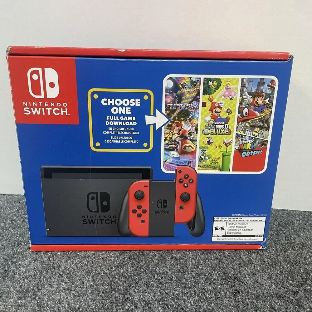 Nintendo Switch Console Mario Box Only No Console or Accessories